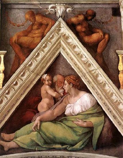 Michelangelo Buonarroti Ancestors of Christ Norge oil painting art